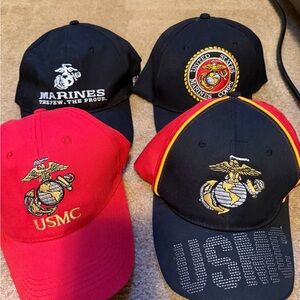 USMC and Marines Logo Caps Set